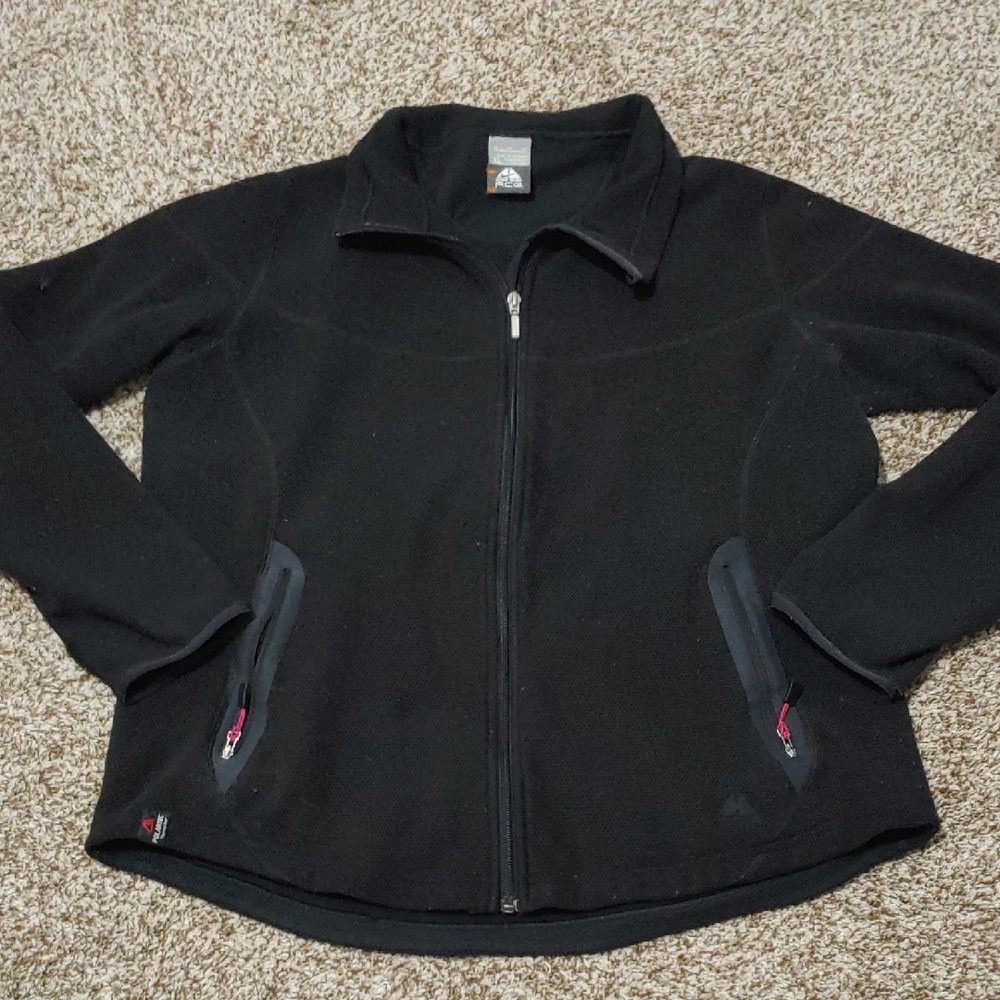 VTG Nike ACG Black Polartec Women's Full Zip Jacket Size XL